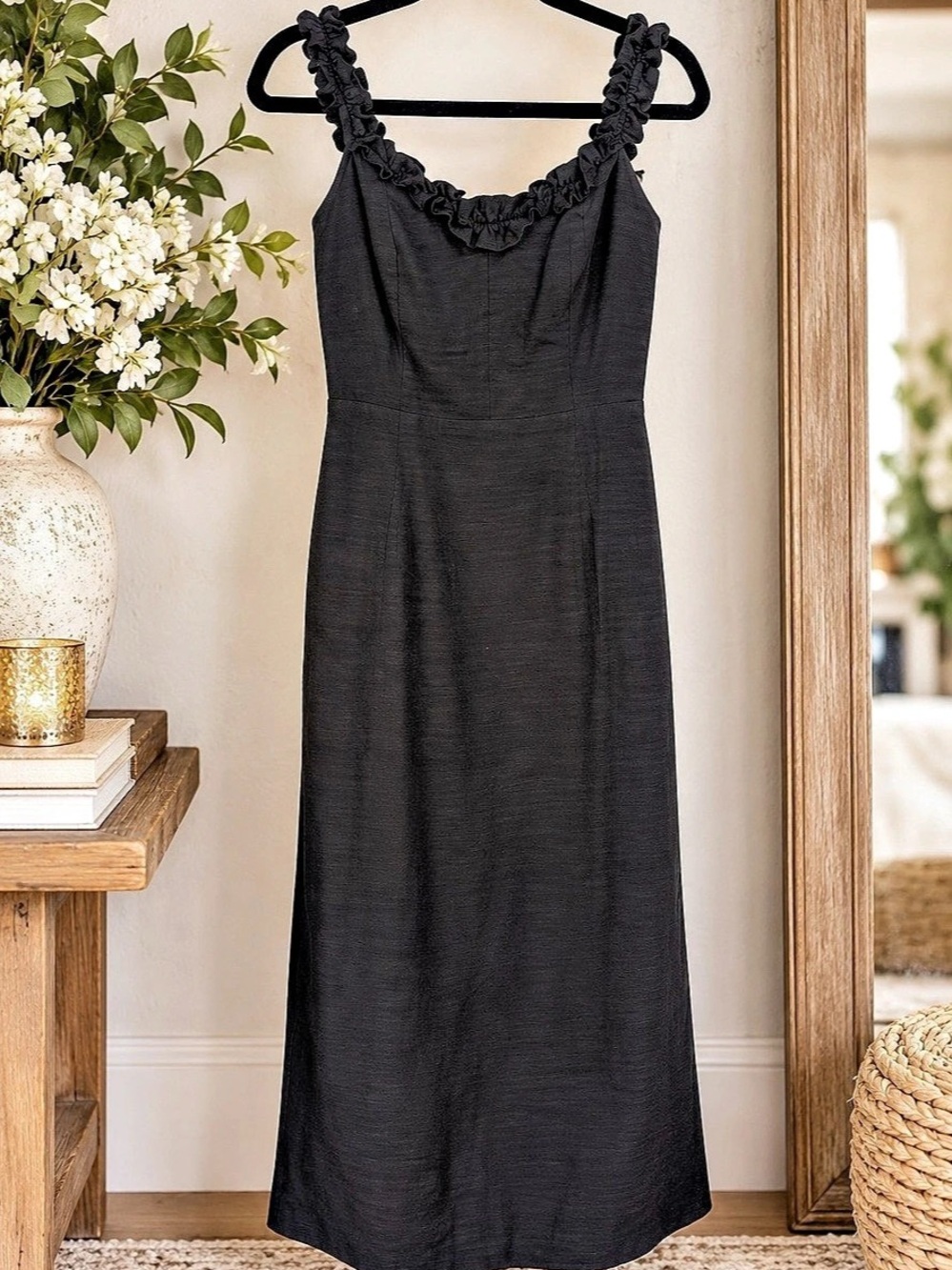 Petal & Pup black midi dress.